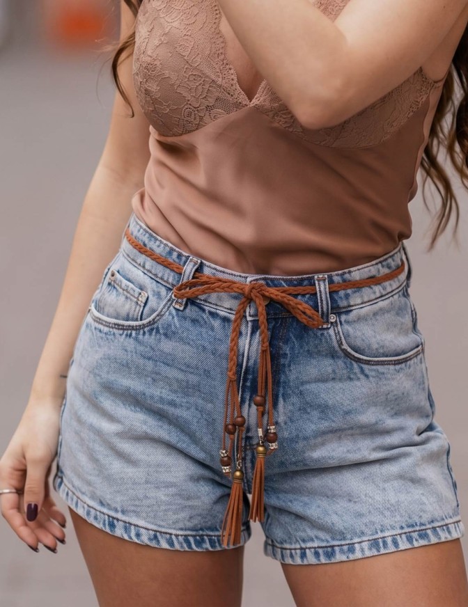 ONLY SHORT  CINTURA INTRECCIO