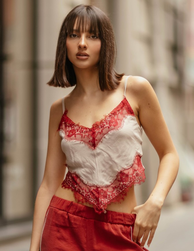 HAVEONE TOP  CROP PIZZO