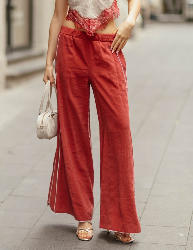 HAVEONE PANTALONI  OVER RIGHE