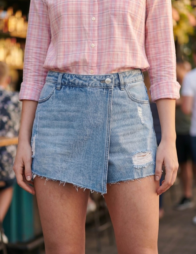 ONLY SHORT  DENIM STRAPPI
