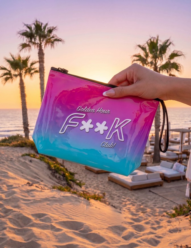 F**K BORSA SMALL PVC GOLDEN...