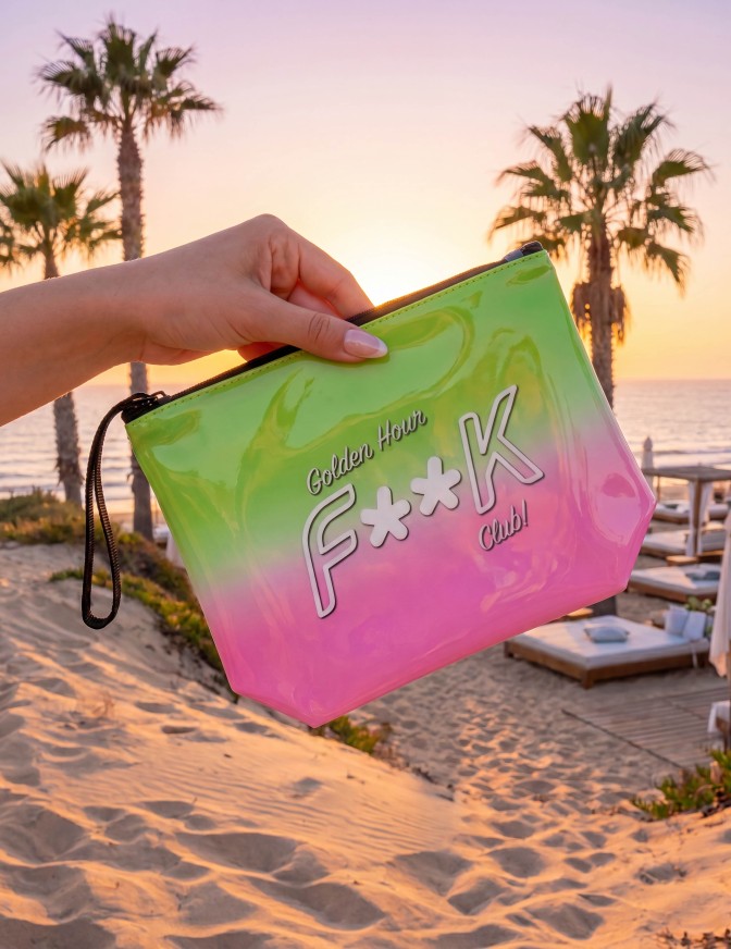 F**K BORSA SMALL PVC GOLDEN...