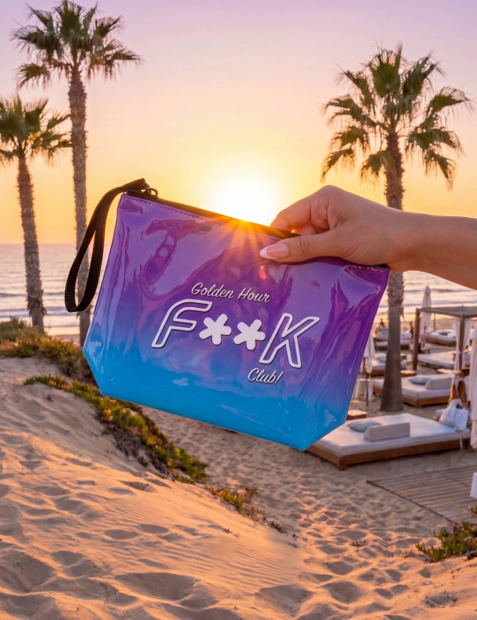 F**K BORSA SMALL PVC GOLDEN...