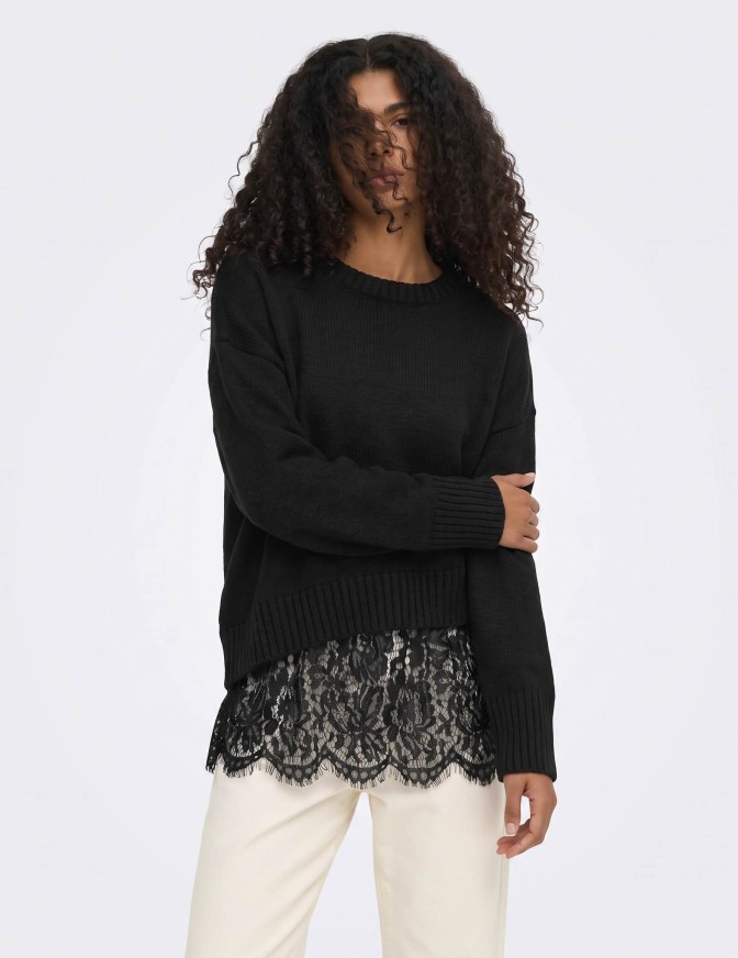 ONLY MAGLIA  PIZZO GIU
