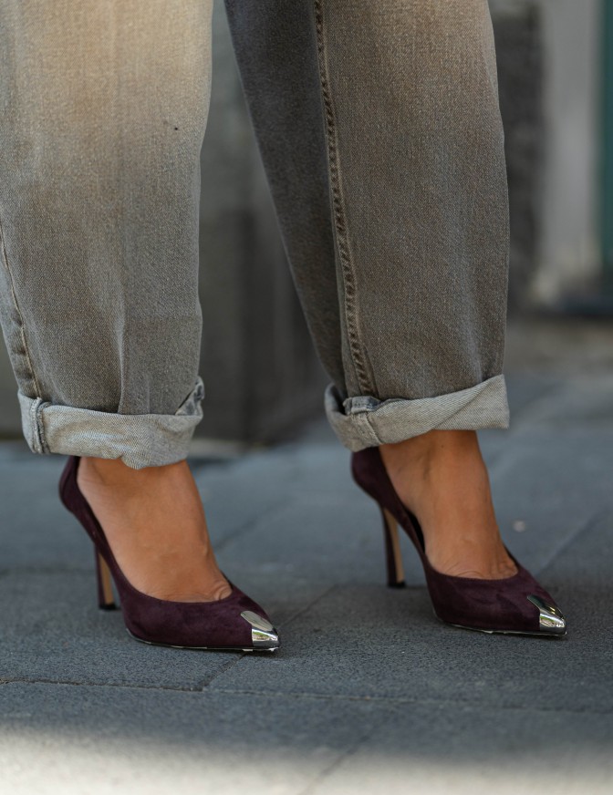 DIVINE FOLLIE SCARPE  DECOLTE PUNTA ARGENTO