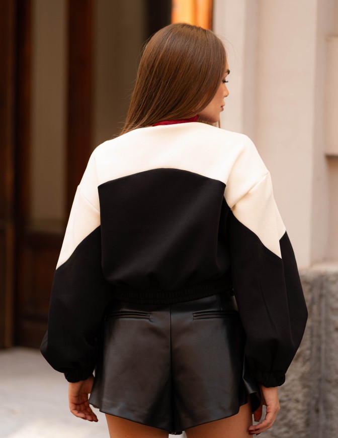 HAVEONE FELPA  CROP ZIP...