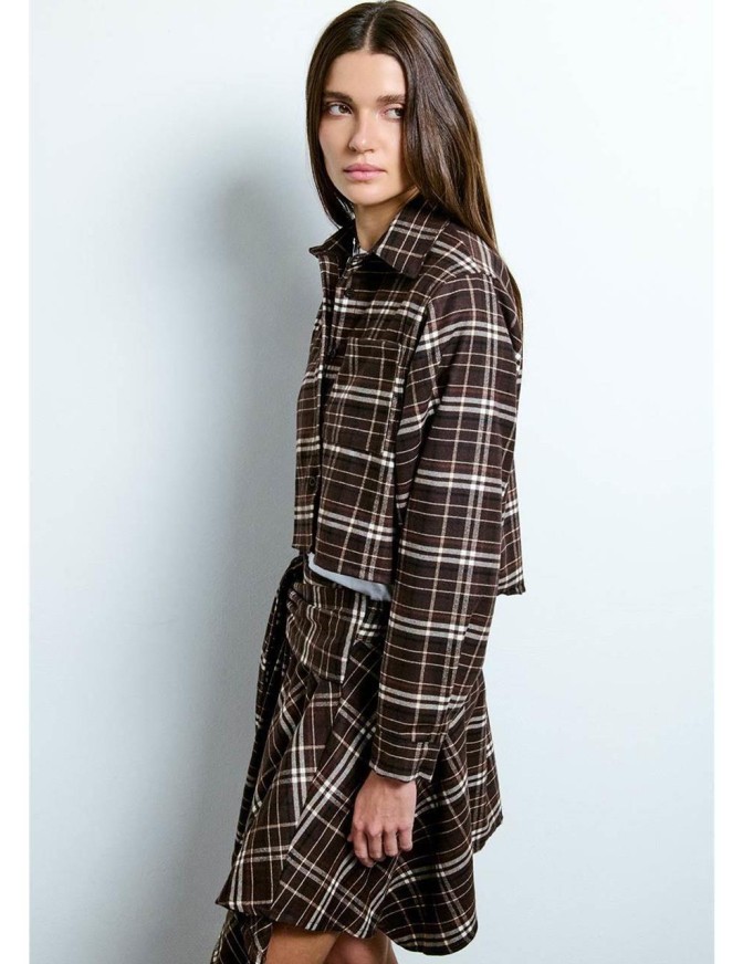 TWO WAY CAMICIA  CROP CHECK
