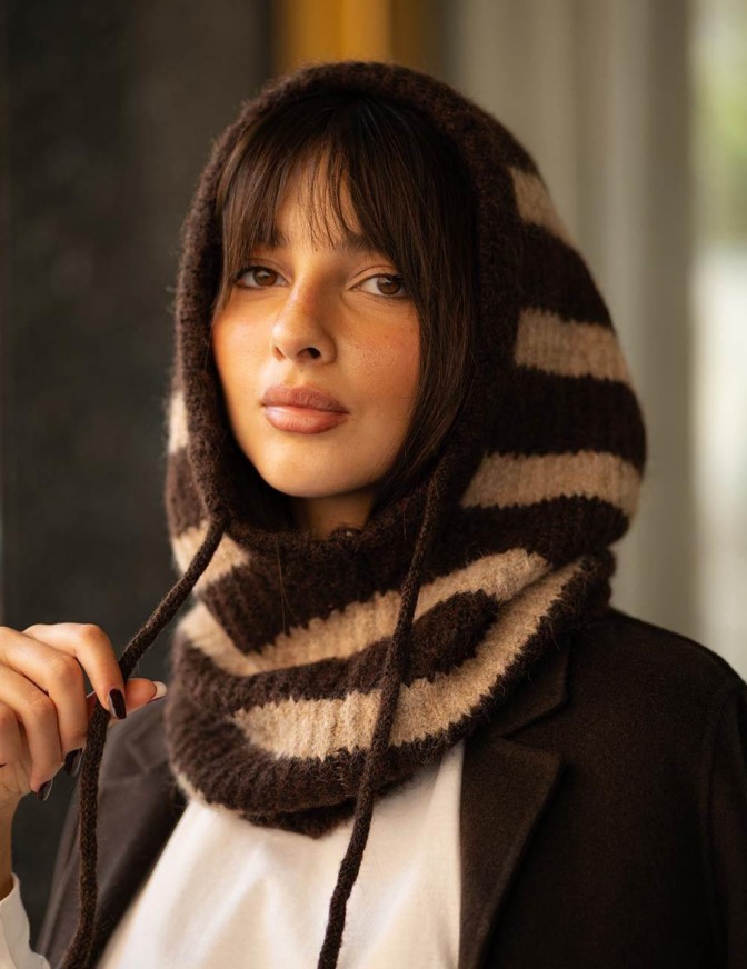 PIECES CAPPELLO  BALACLAVA RIGHE