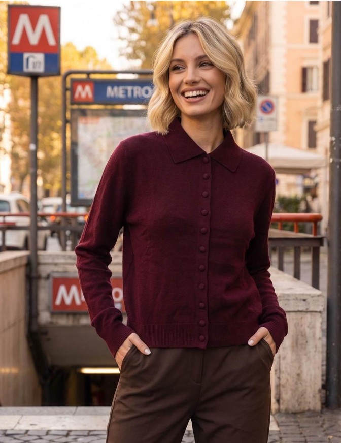 VICOLO CARDIGAN COLLETTO