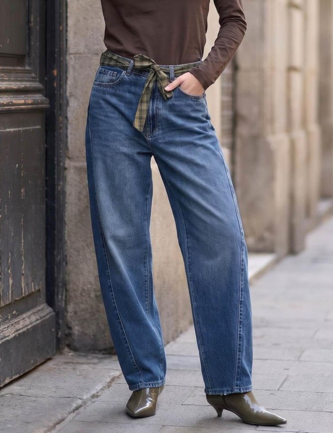 ONLY JEANS  CINTURA QUADRI
