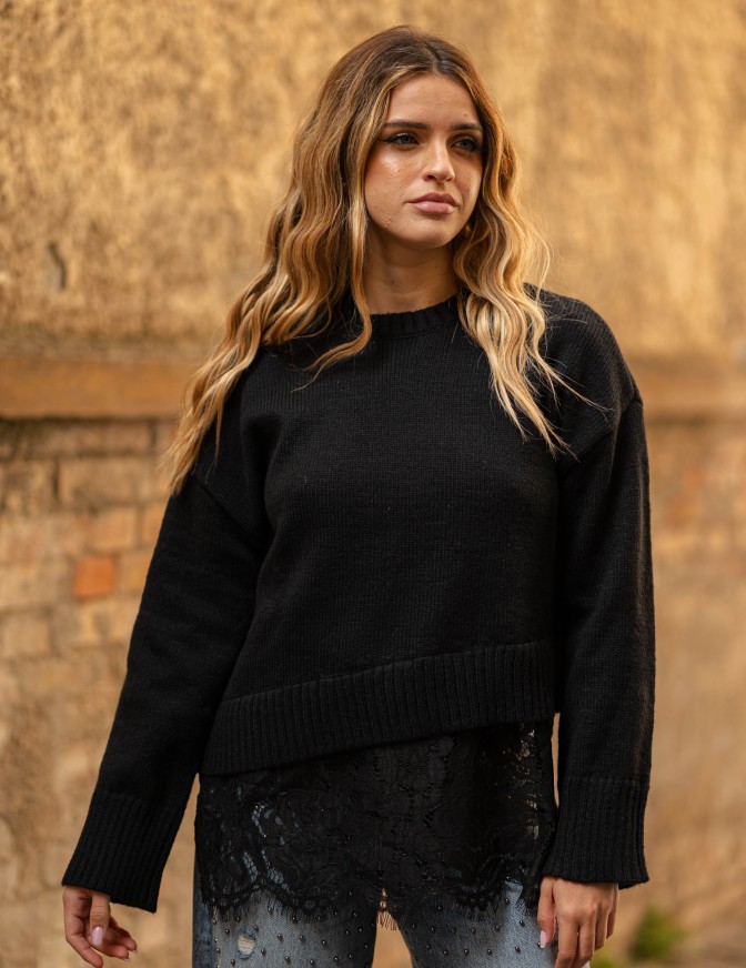 ONLY MAGLIA  PIZZO GIU