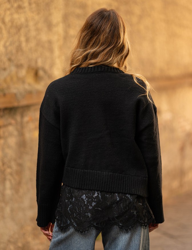 ONLY MAGLIA  PIZZO GIU